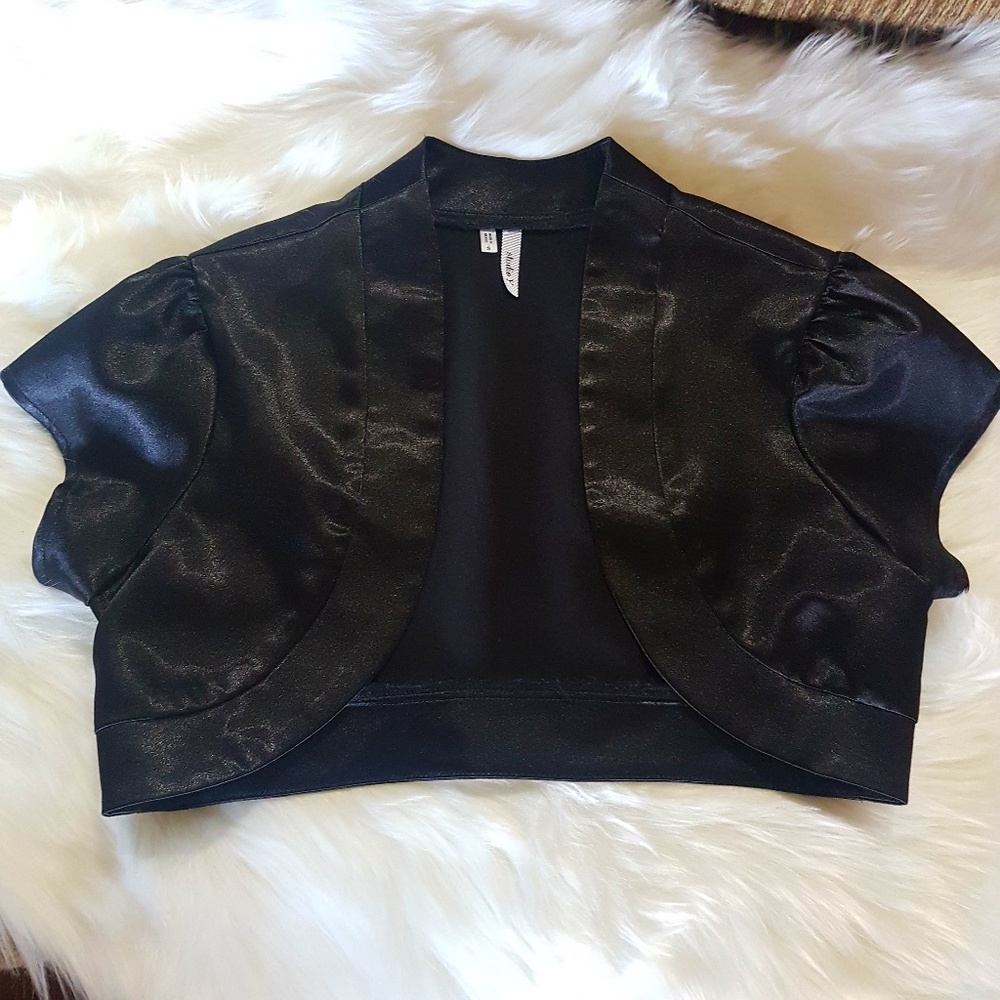 Black Satin Bolero